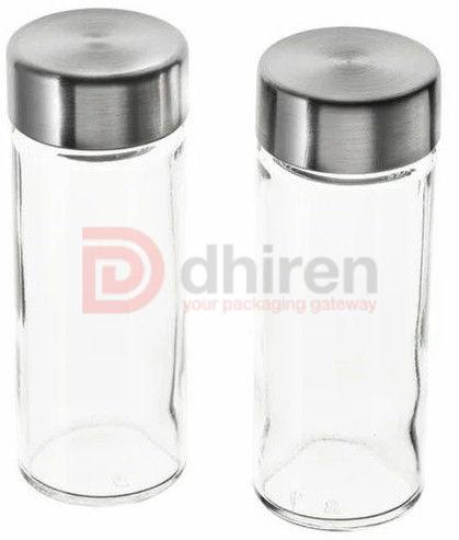 Transparent Glass Spice Jar