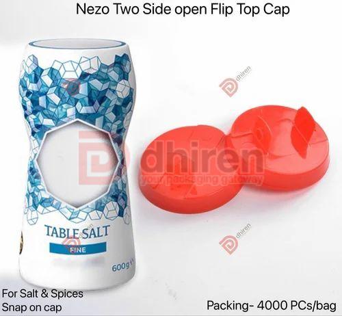 Plastic Two Side Open Flip Top Cap, Brand Name : Dhiren