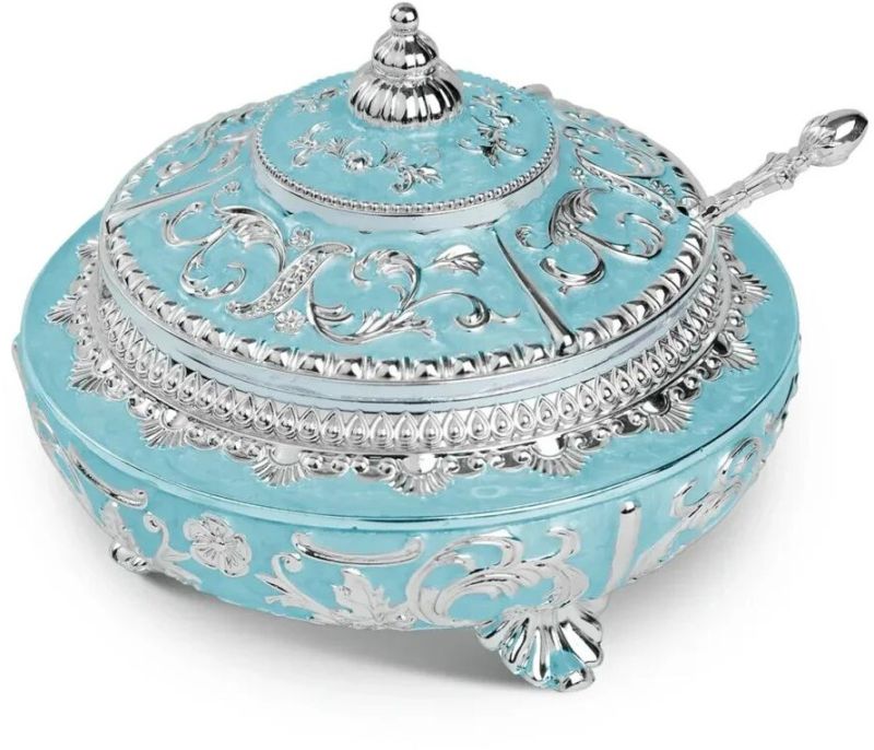 Enamel Sugar Pot Sky Blue