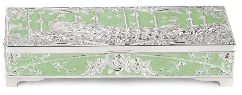 Peacock Dry Fruit Box 2 in 1 Sky Green