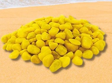 Marble Pebbles (Yellow) for Candles, Vases, Bowls, Craft Projects