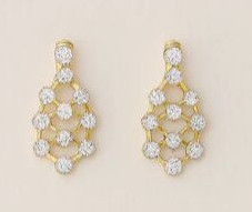 Delicate Gold & Diamond Drop Earrings – 0.71 CT OF Sparkle