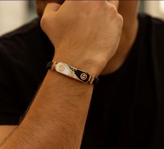 Gentlemen Draft Men&AMP;rsquo;S Fashion Dual-Tone Enamel Bracelet