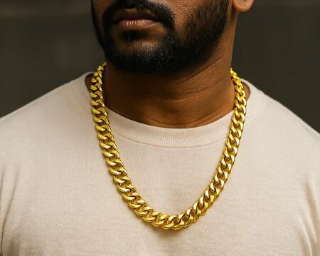 Gentlemen Draft Heavy 22k Yellow Gold 22 Inch Chain