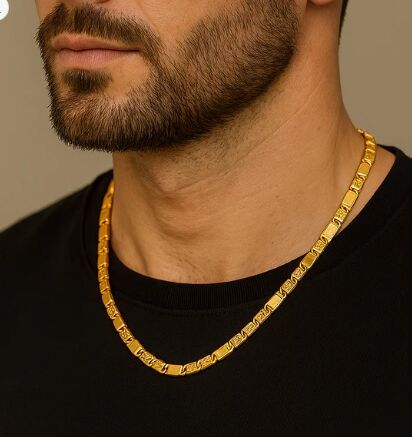 Mens 22k Yellow Gold Chain
