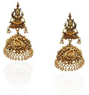 Goddess Laxmi Gold Earring