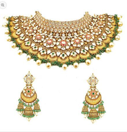 Rani Chennabhairadevi Gold Necklace Set