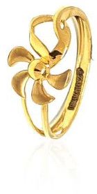 Twiddle Flower Gold Ring