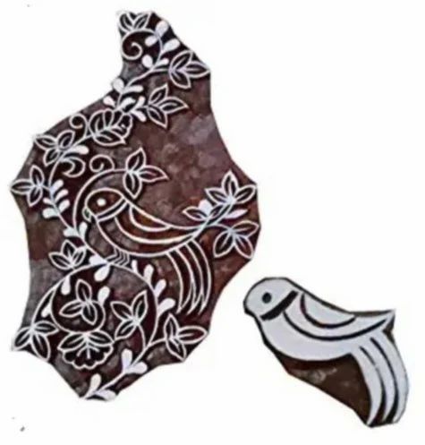 Double Color 6 Inch Fancy Wooden Printed Block