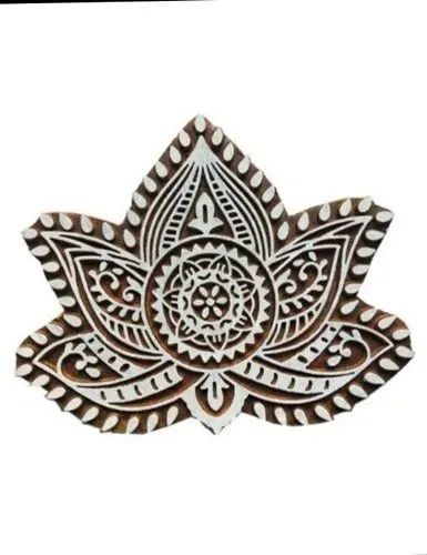 Lotus Design Wooden Printing Block