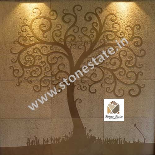 Fine Sandstone CNC Stone Wall Mural Portrait
