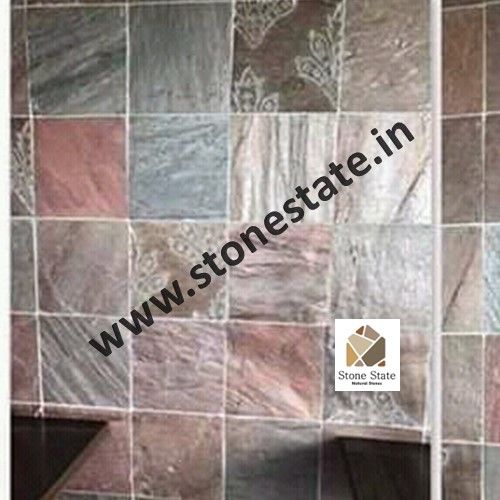 Plain Bush Hammered Non Grinded Copper Slate Stone