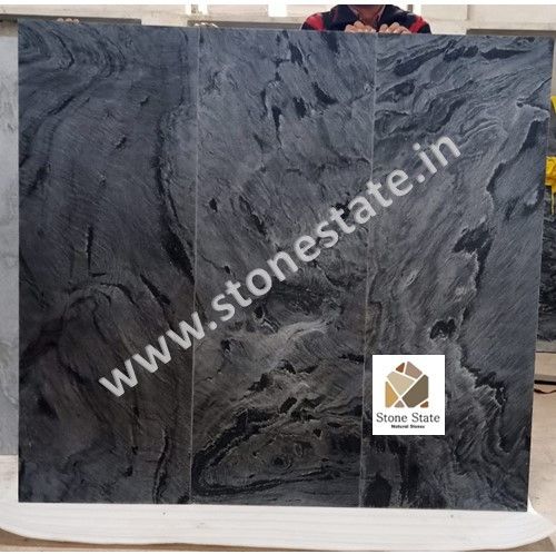 Indian Silver Grey Matrix Polished Surface Slate