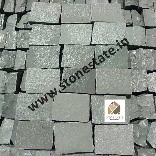 Kandla Grey Indian Sandstone Cobble Pavers Stone