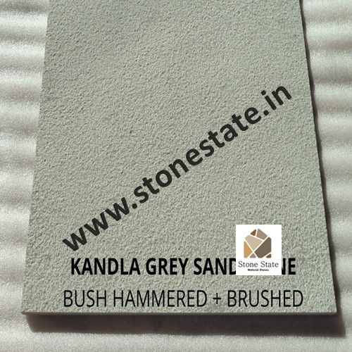Plain Non Polished Kandla Grey Sandblasted Sandstone