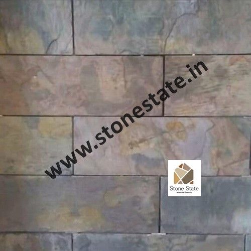 Pickling Non Grinded Plain Kund Slate Stone, Color : Rustic Brown