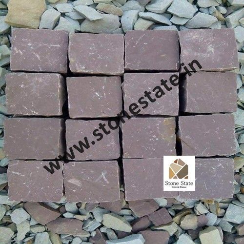 Plain Non Polished Natural Cobbles Stone, Stone Form : Solid for Floor