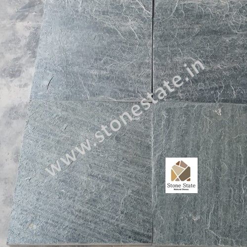 Plain Non Grinded Silver Gray Slate Stone, Color : Grey