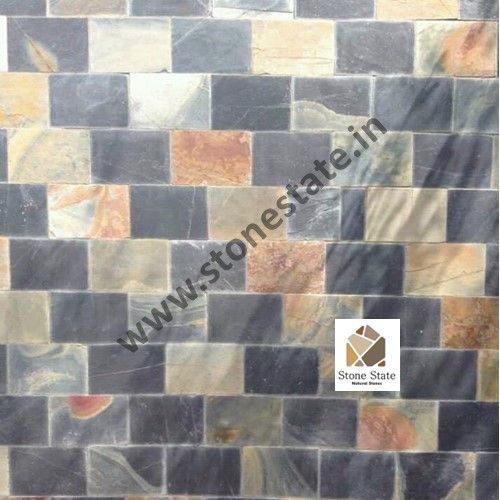 Non Grinded Plain Slate Cladding Stone, Color : Black, Grey
