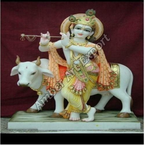 Marble Krishna Statue, Brand Name : Amber for Home Decor