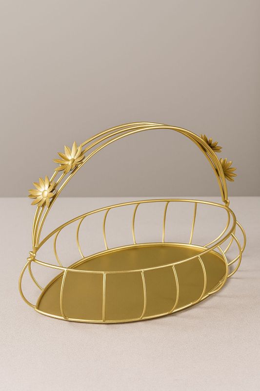 Golden Gift Hamper Basket