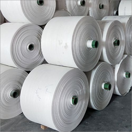 Plain Polypropylene PP Woven Fabric Roll, Color : White