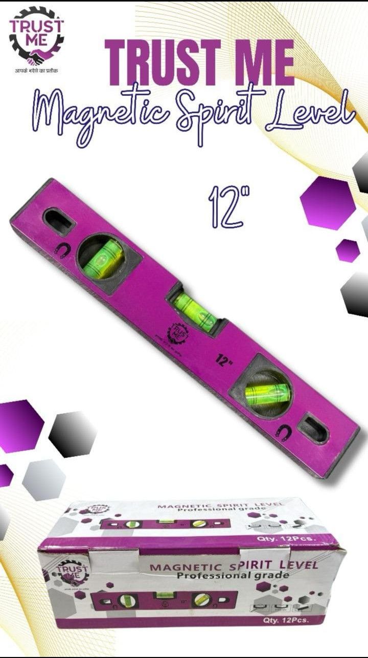 Aluminium Heavy Magnatic Spirit Level Purple