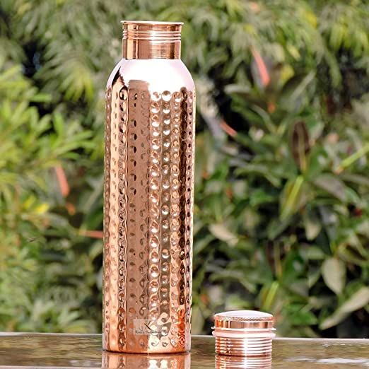 Copper Water Bottle, Shape : Round