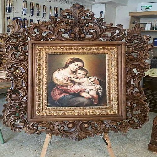 Hand Carved Photo Frame