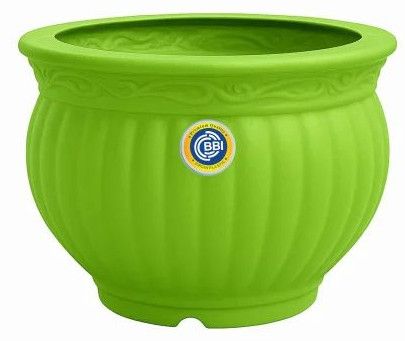 Green Matki Style Plastic Pot
