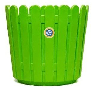Green Virgin Plastic Fence Pot