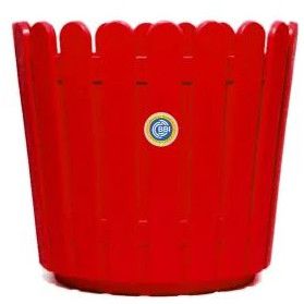 Red Virgin Plastic Fence Pot