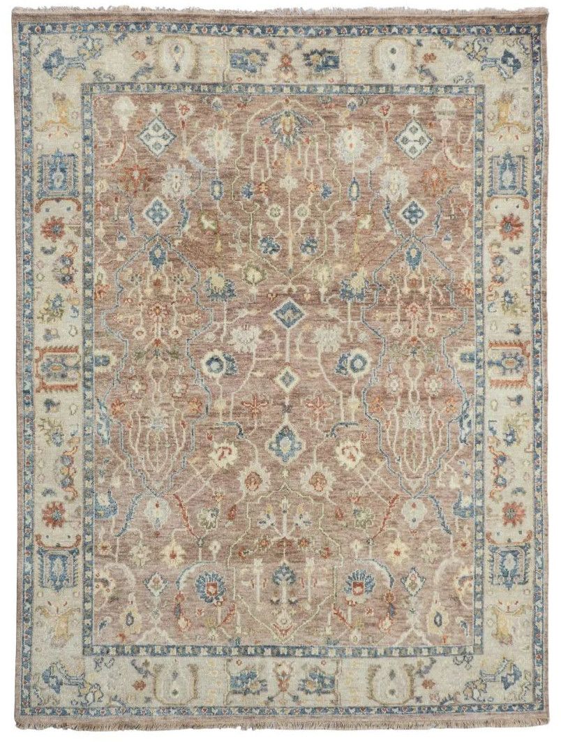 Viraaj Traditional Hand Knotted Orange Beige Carpet