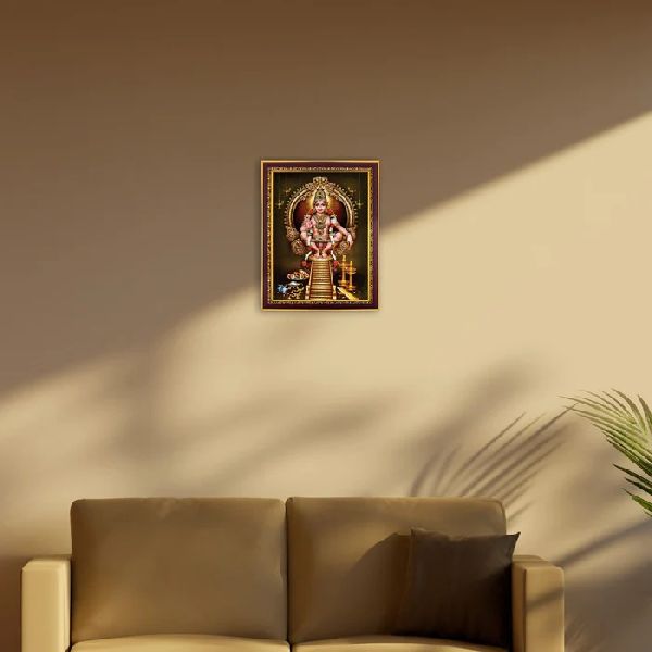 Polished Ayyappan Photo Frame - God Picture 8x6inch, 14x10inch