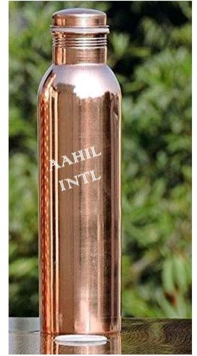 Copper Water Bottle Smooth Shiny Polish 750 Ml & 950 Ml
