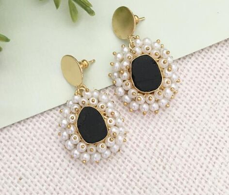 Lattice Pearl Drop Earrings Modern, Timeless, Versatile