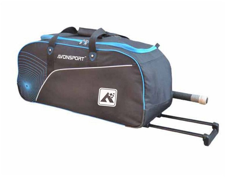 Black Junior Trolley Cricket Kit Bag