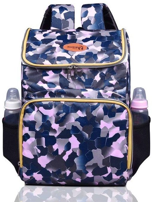 Multi Function Basic 1.0 Pink Camo Printed Mamma Diaper Bag