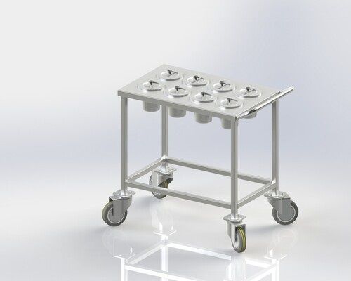 Stainless Steel Masala Trolley, Color : Silver