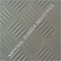 Checkered Rubber Sheet, Color : Black, Customizable