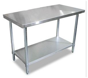 SS Tables With Under-Shelf, Shape : Rectangular