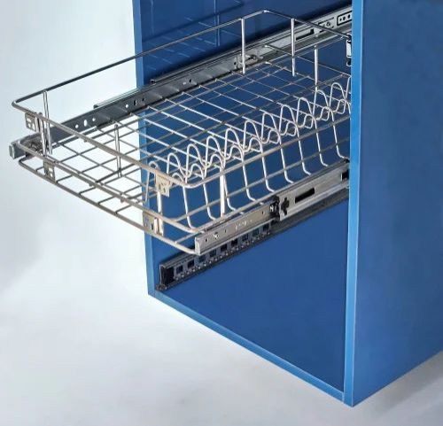 Stainless Steel Cup Saucer Basket , for Modular Kitchen