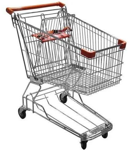 Stainless Steel Supermarket Shopping Trolley Modern