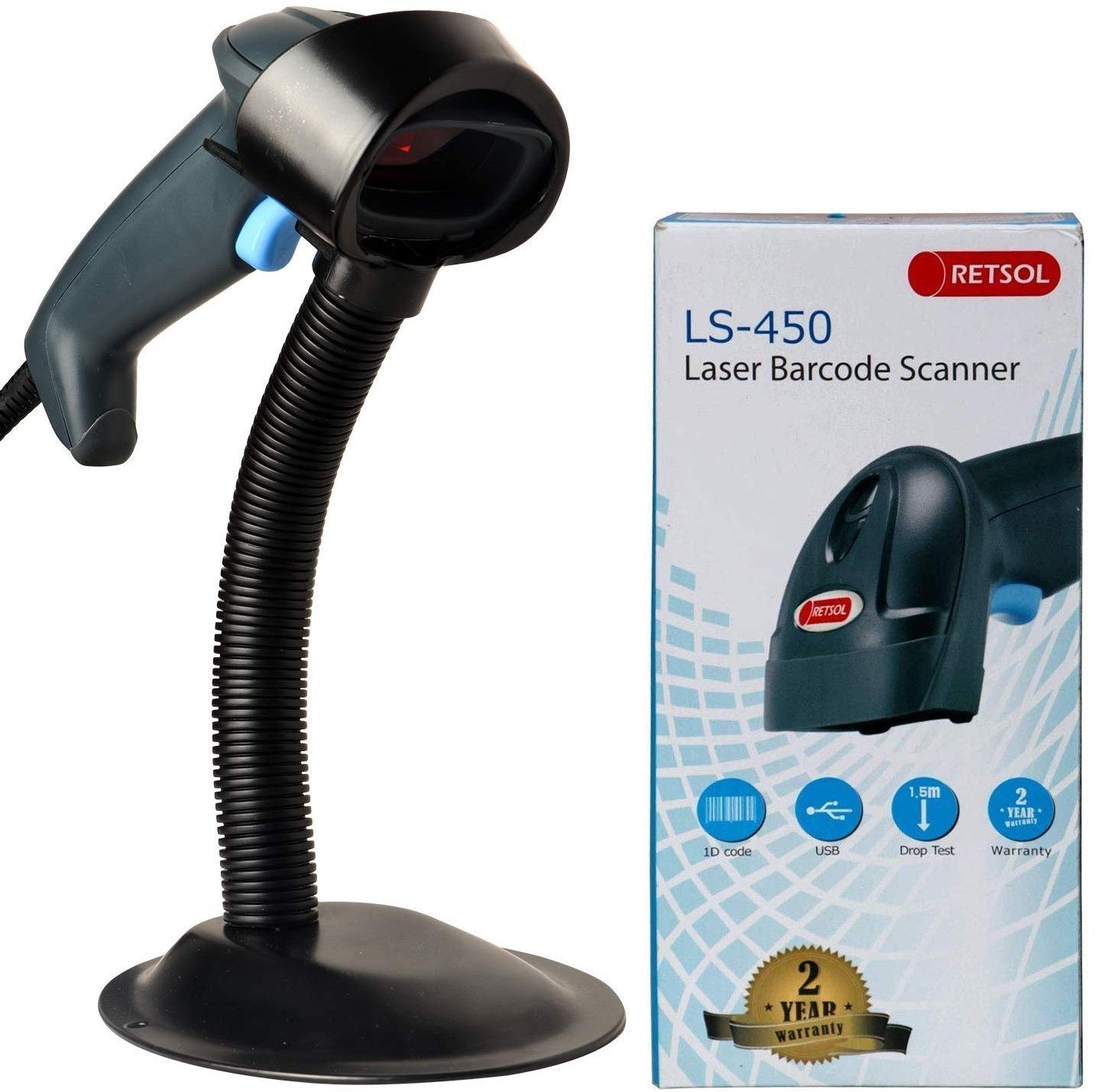 Retsol Ls 450 Laser Barcode Scanner