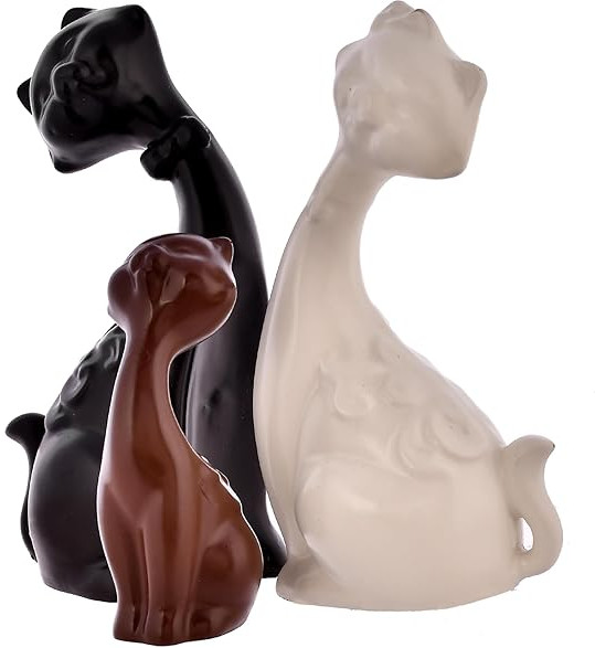 Polyresin Cat Family Statue