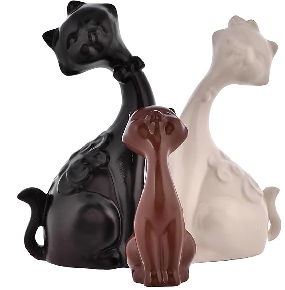 Polyresin Cat Family Statue