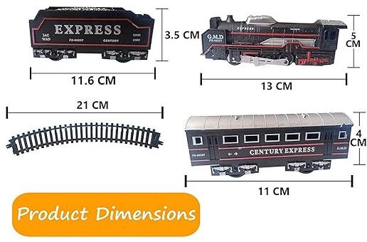 Electric Express Train Set- 13 Pieces Realistic Simulation Battery Operated