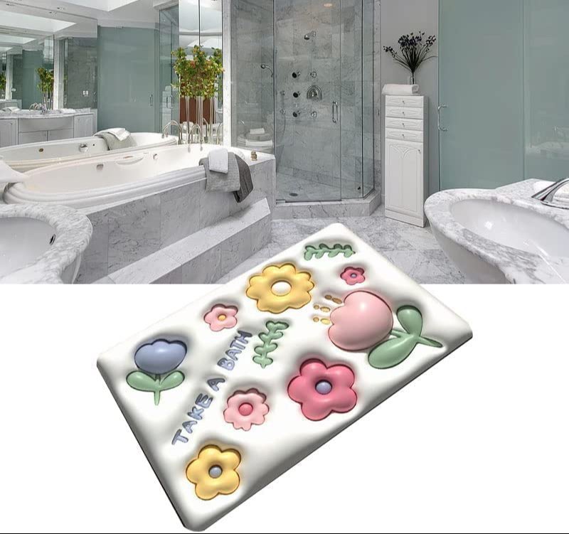 Bath Mate Bathroom Door Mat 3D Visual Bathtub Mats