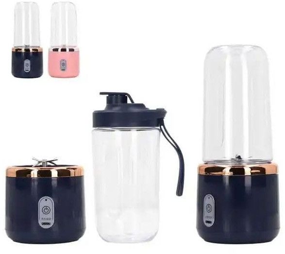 Portable Personal Mini Travel Electric Blender With Bottles, Cups, 6 Detachable Blades