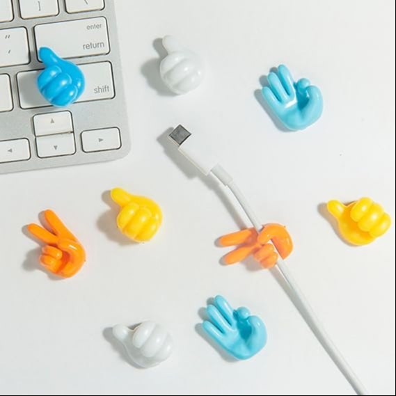 Silicone Thumb Wall Hook Cable Clip Wire